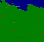 Libyen Städte + Grenzen 3200x3114